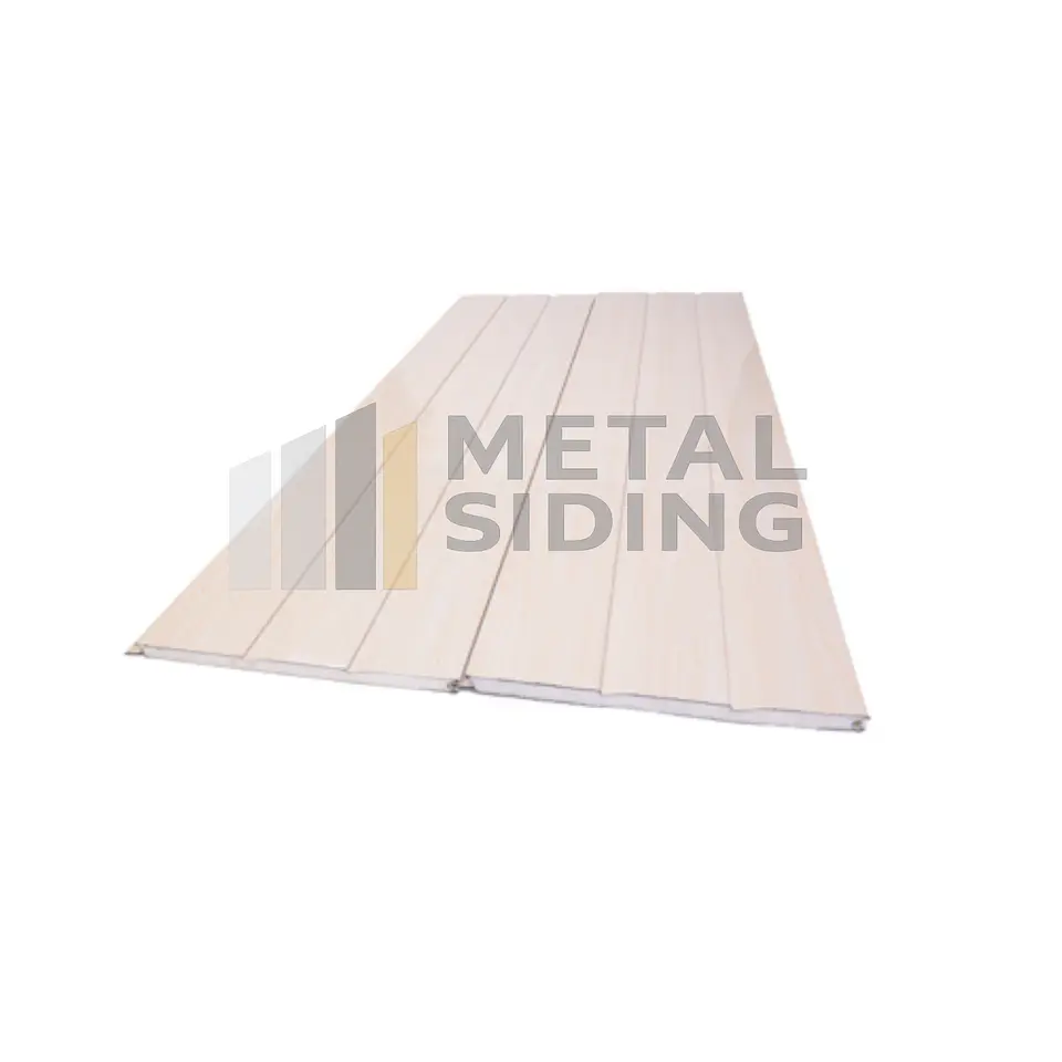 Metal Siding color Crema Caja 8 Planchas 4