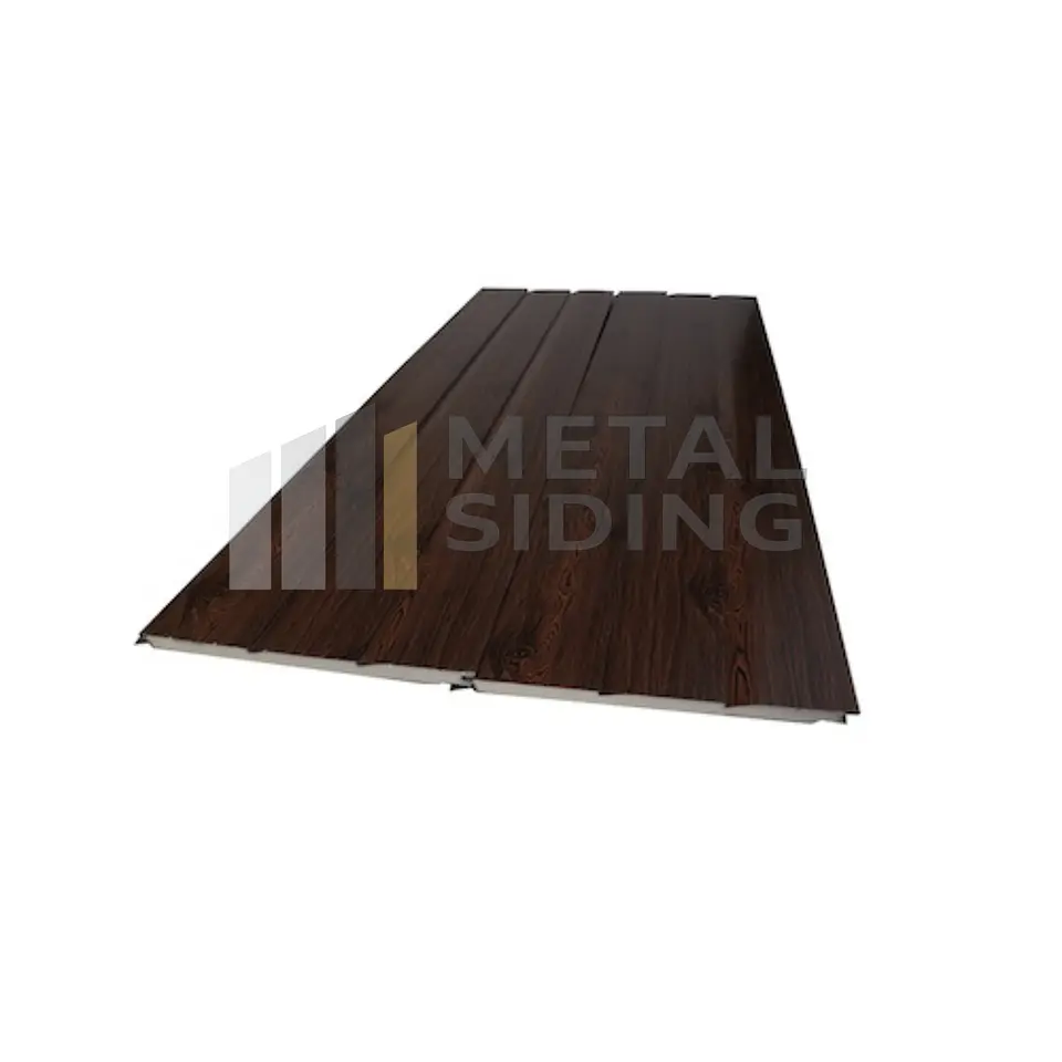 Metal Siding color Cedro Caja 8 planchas 4