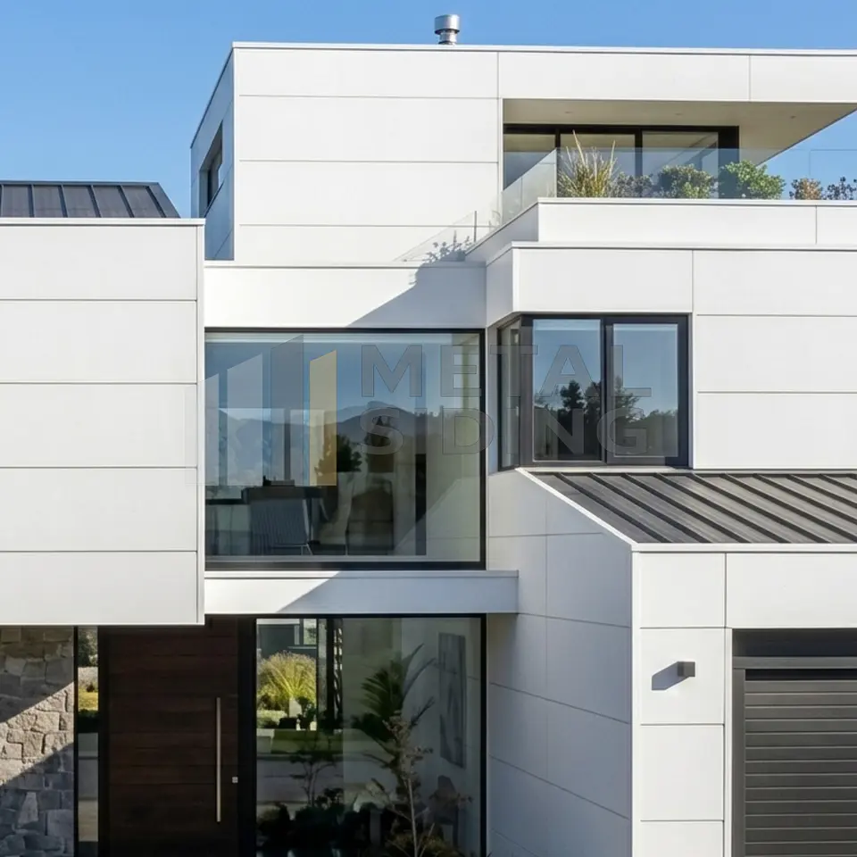Metal Siding Liso color Blanco Caja 8 Planchas 1