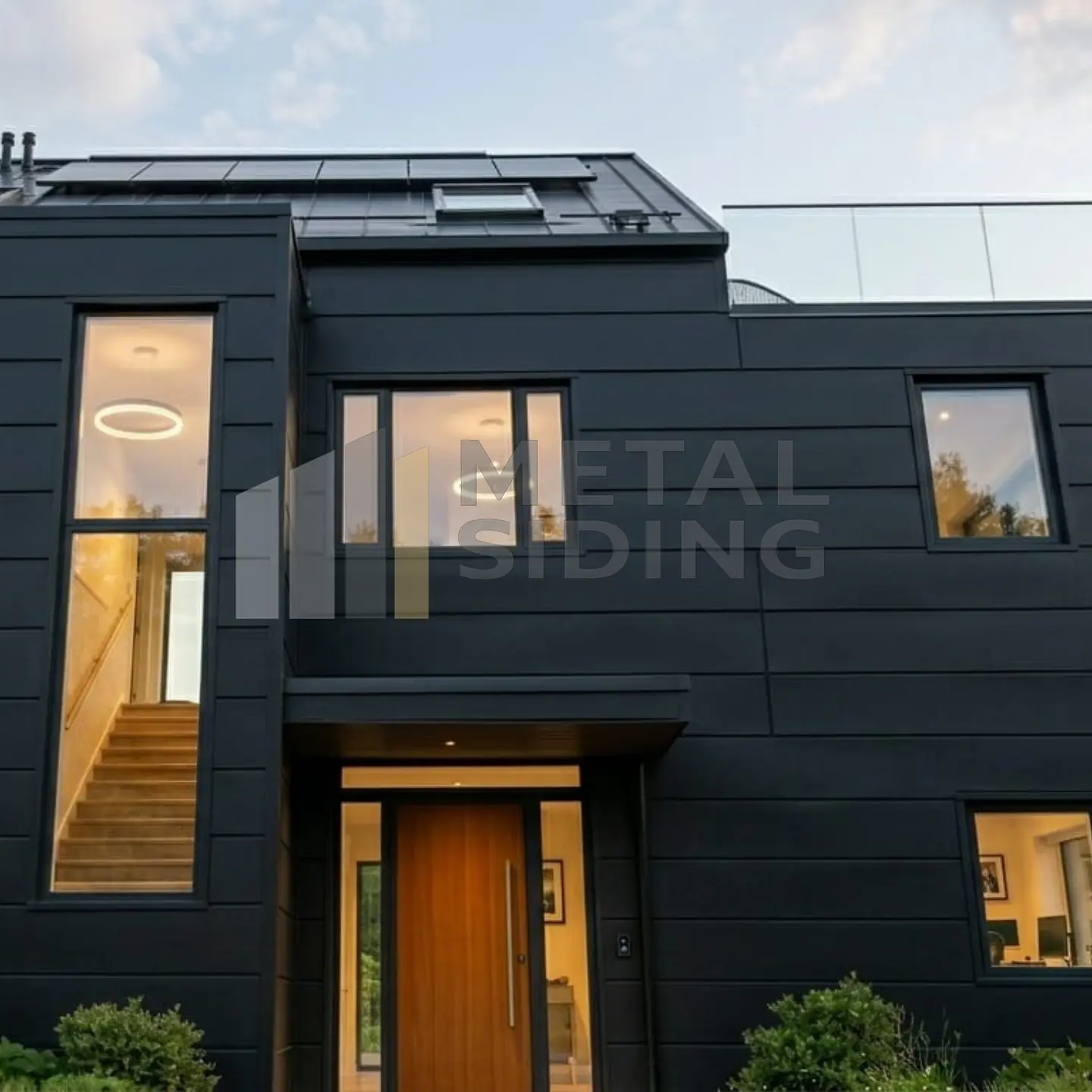 Metal Siding Liso color Negro Caja 8 Planchas 1