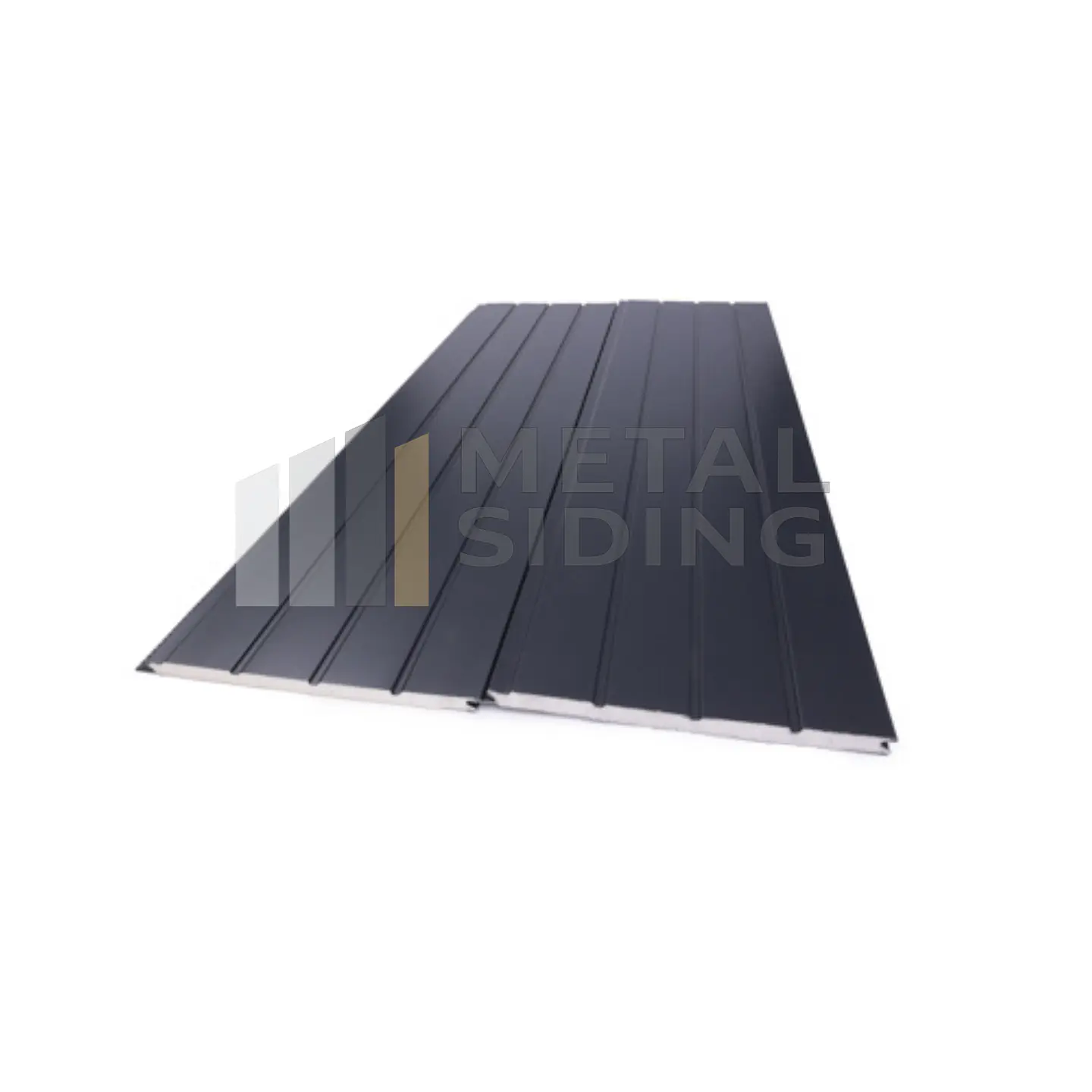 Metal Siding color Negro Caja 8 Planchas 4