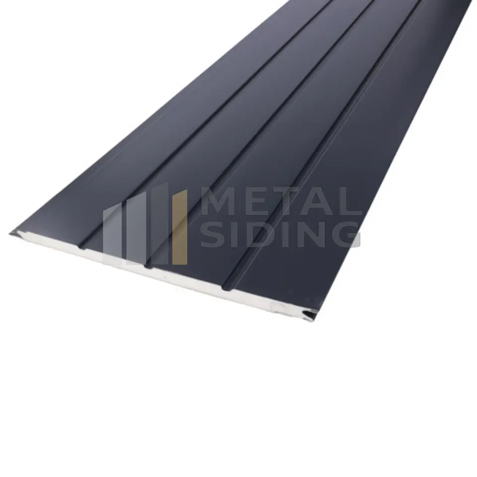 Metal Siding color Negro Caja 8 Planchas 5