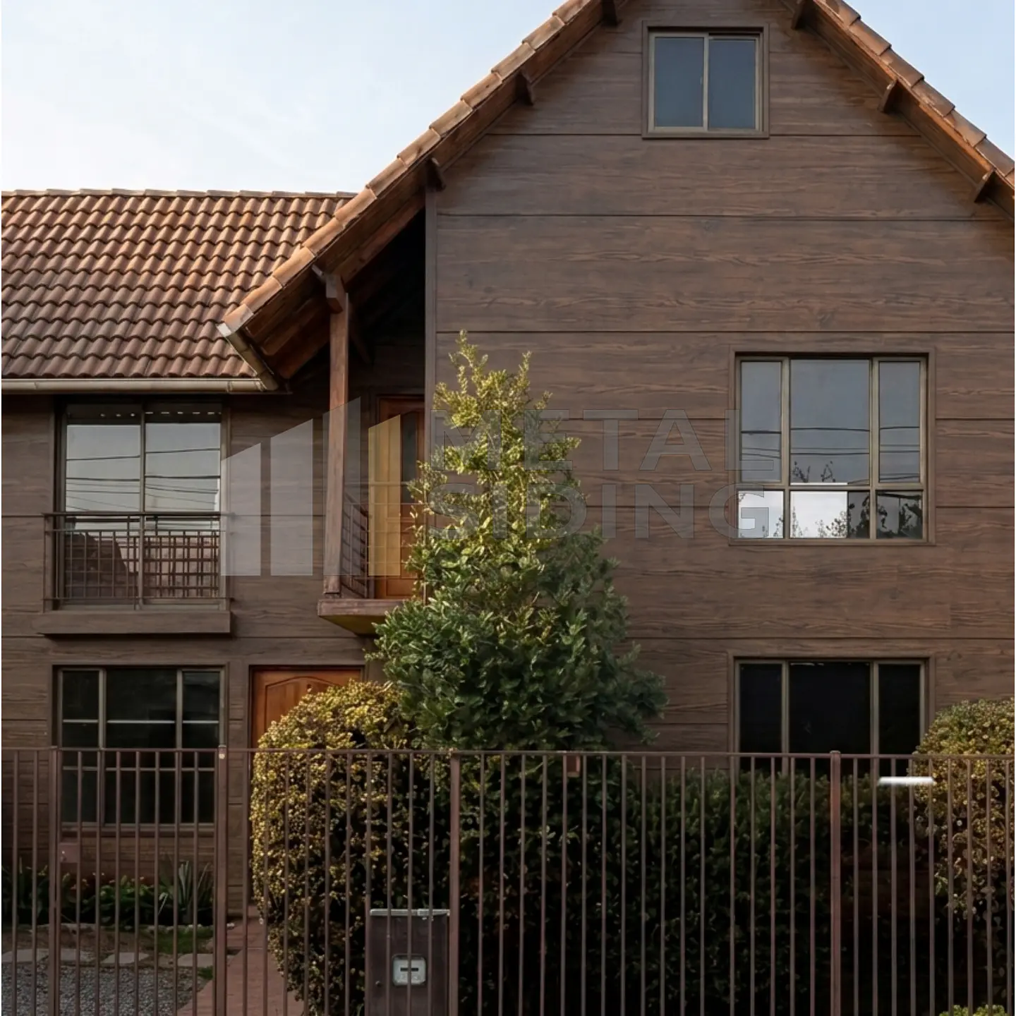 Metal Siding texturizado color Roble Caja 8 Planchas 1