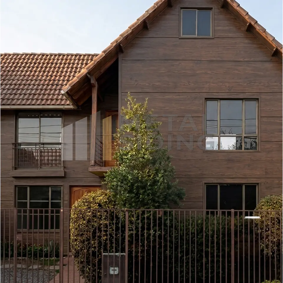 Metal Siding texturizado color Roble Caja 8 Planchas 1