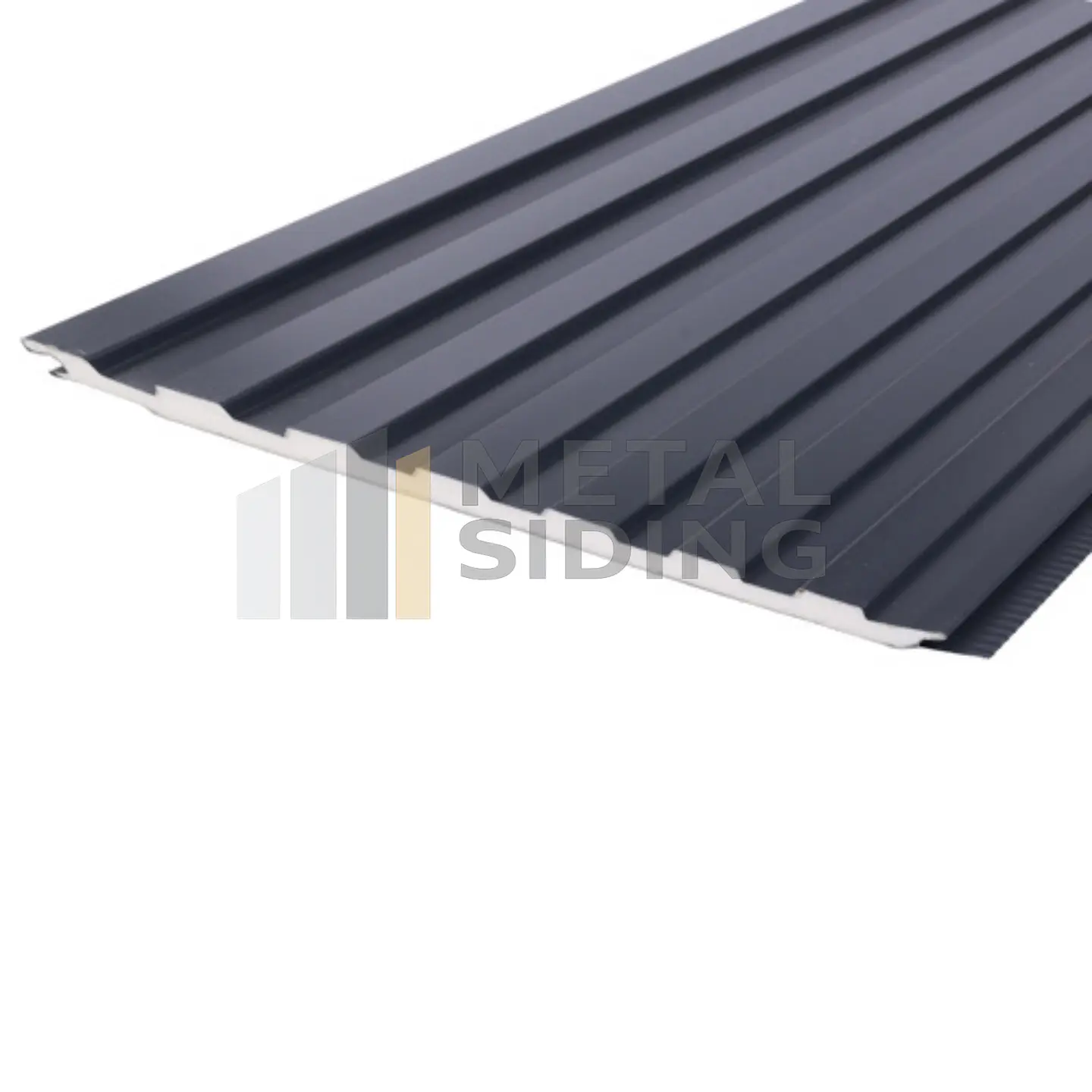 Metal Siding ranurado color Negro Caja 8 Planchas 2