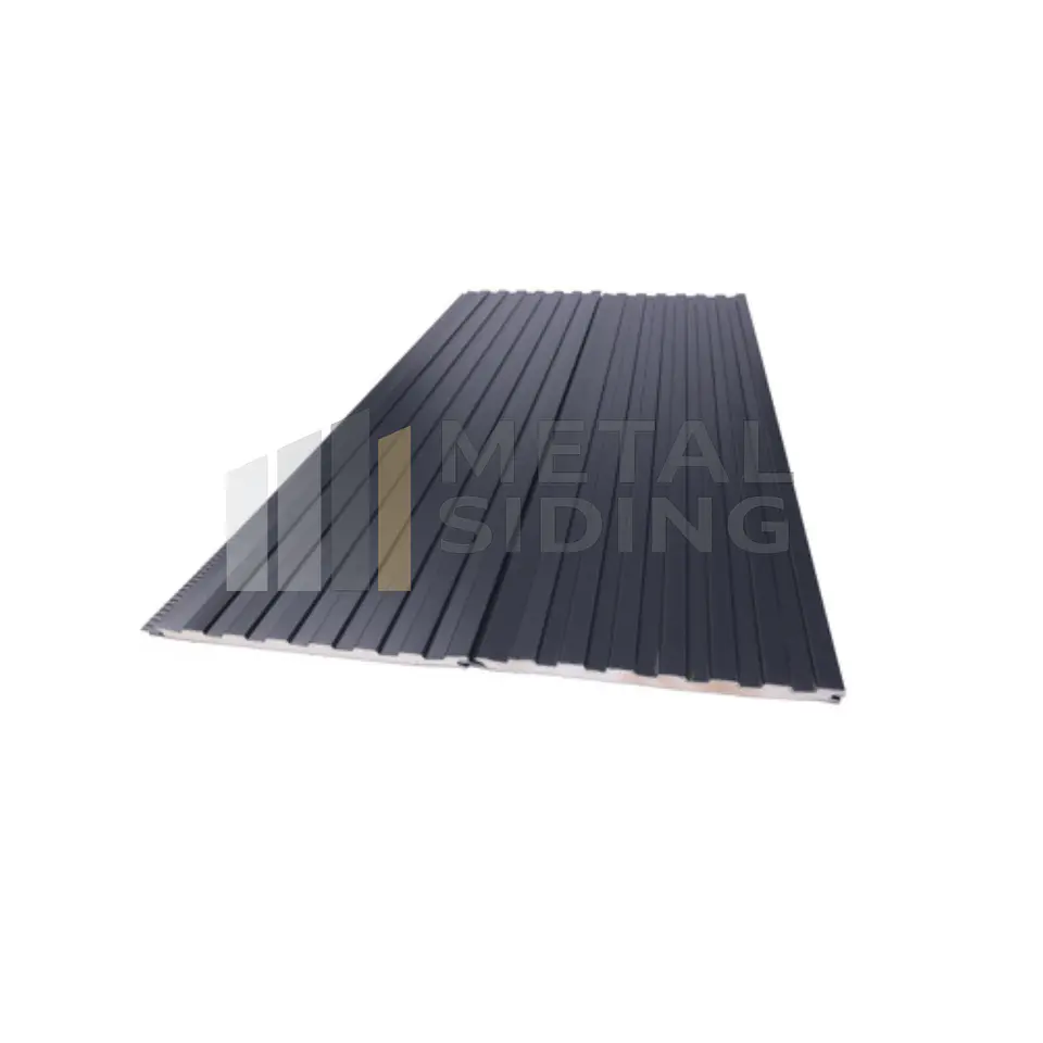 Metal Siding ranurado color Negro Caja 8 Planchas 4