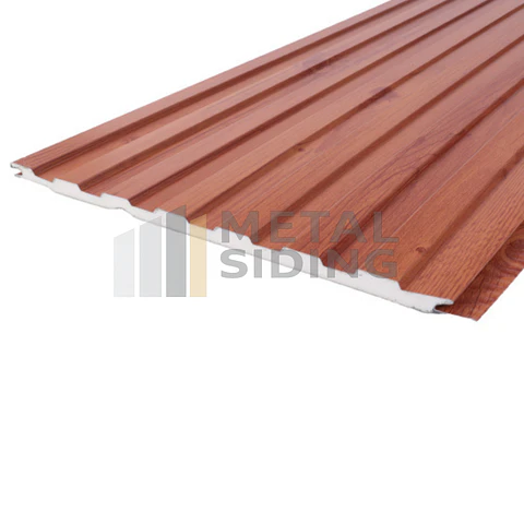 Metal Siding ranurado color Madera Caja 8 Planchas