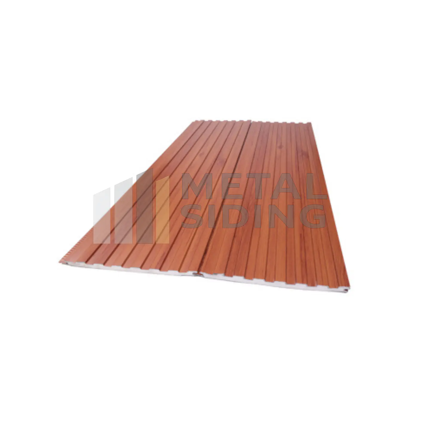 Metal Siding ranurado color Madera Caja 8 Planchas 4