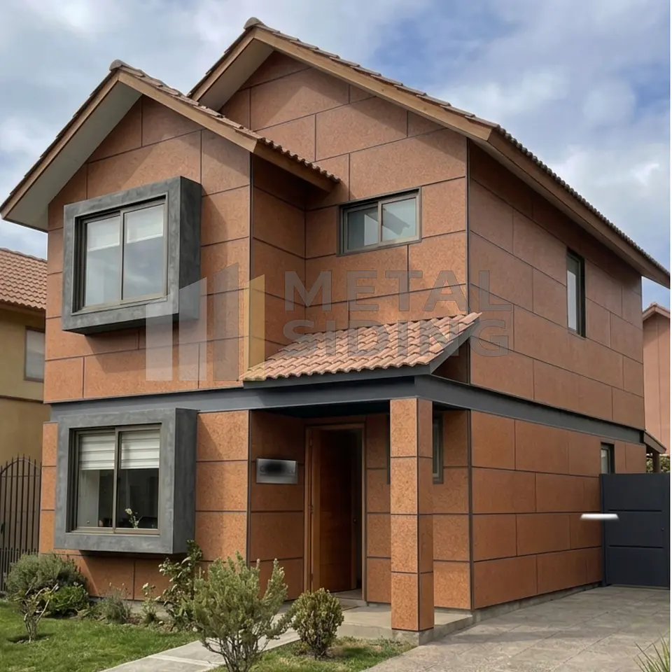 Metal Siding tipo Granito color Cafe Caja 8 Planchas 1