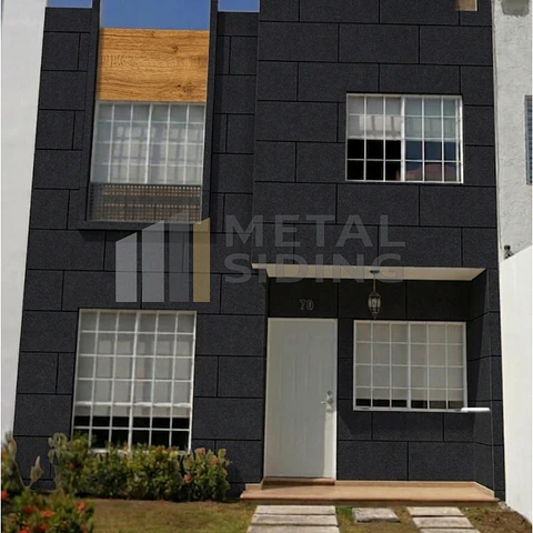 Metal Siding tipo Granito color Cafe Negro 8 Planchas