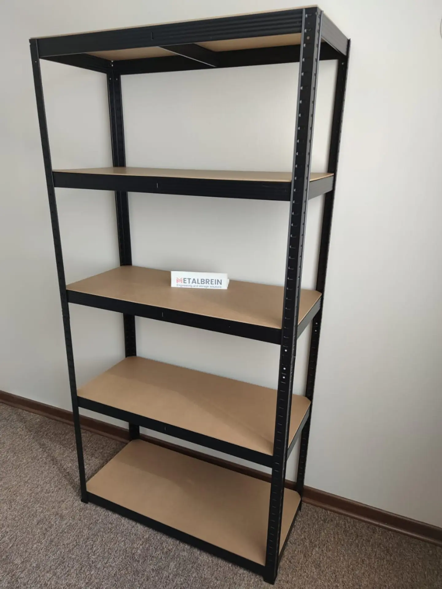 Estante Metálico 186x90x40 Negro - 5 niveles - 375kg 6