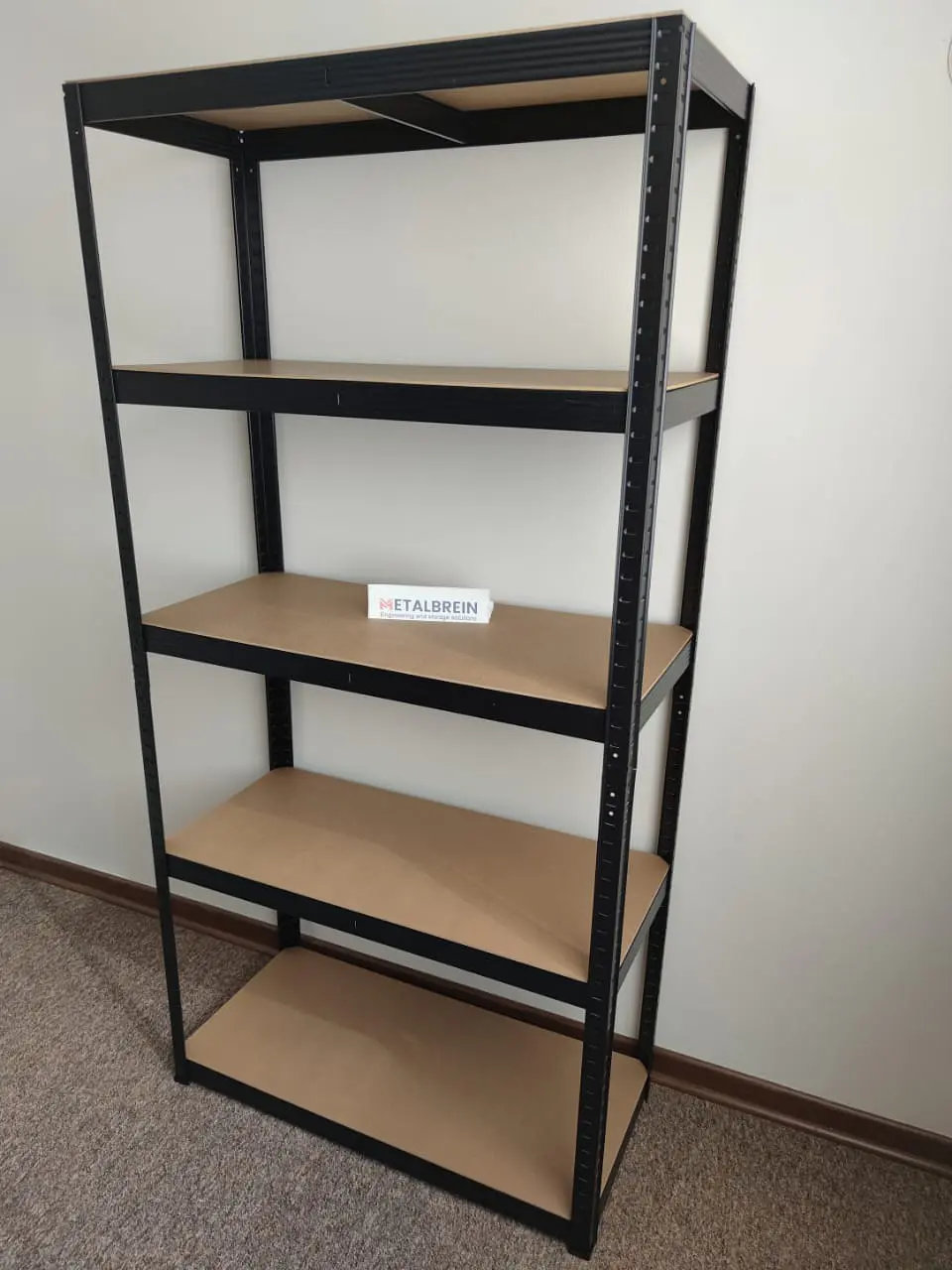 Estante Metálico 186x90x40 Negro - 5 niveles - 375kg 6