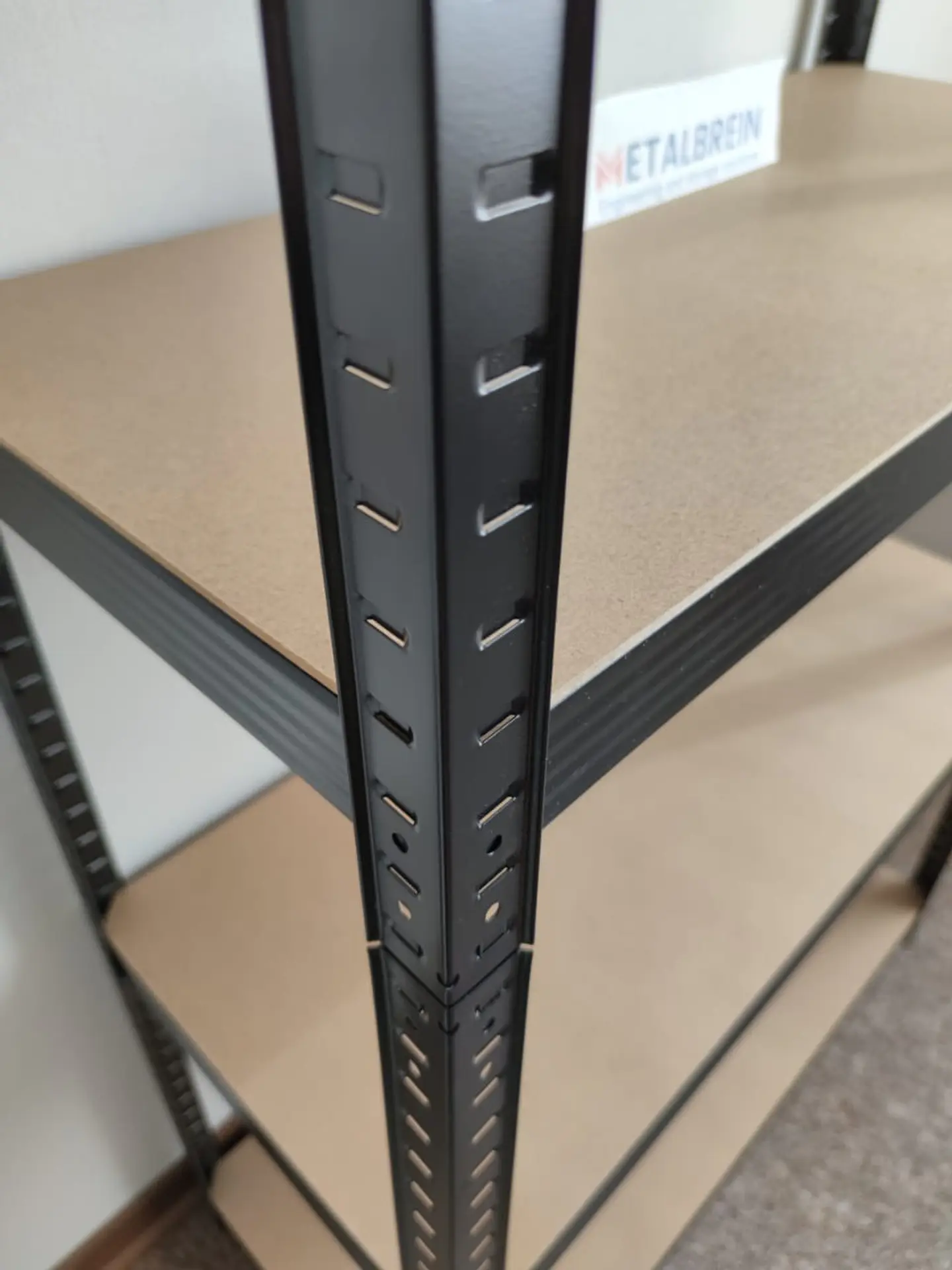 Estante Metálico 186x90x40 Negro - 5 niveles - 375kg 7