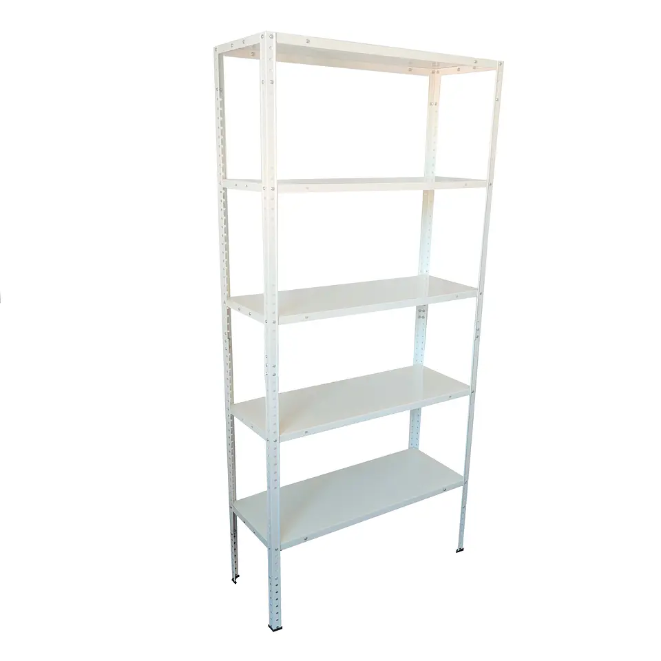 Estante Metálico 170x80x30cm - 5 niveles - color Blanco 8