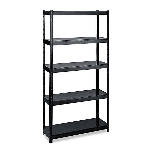 Estante Metálico 180x90x40 Negro bandeja metálica - 5 niveles  