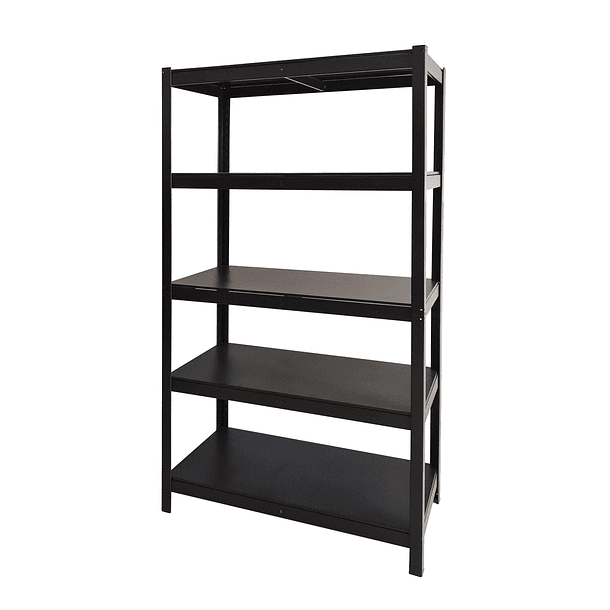 Estante Metálico 183x90x40 Negro bandeja metálica - 5 niveles 
