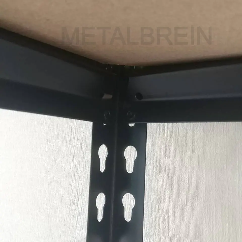 Estante Metálico 180x120x60 cm Negro - 5 niveles - 600kg 3