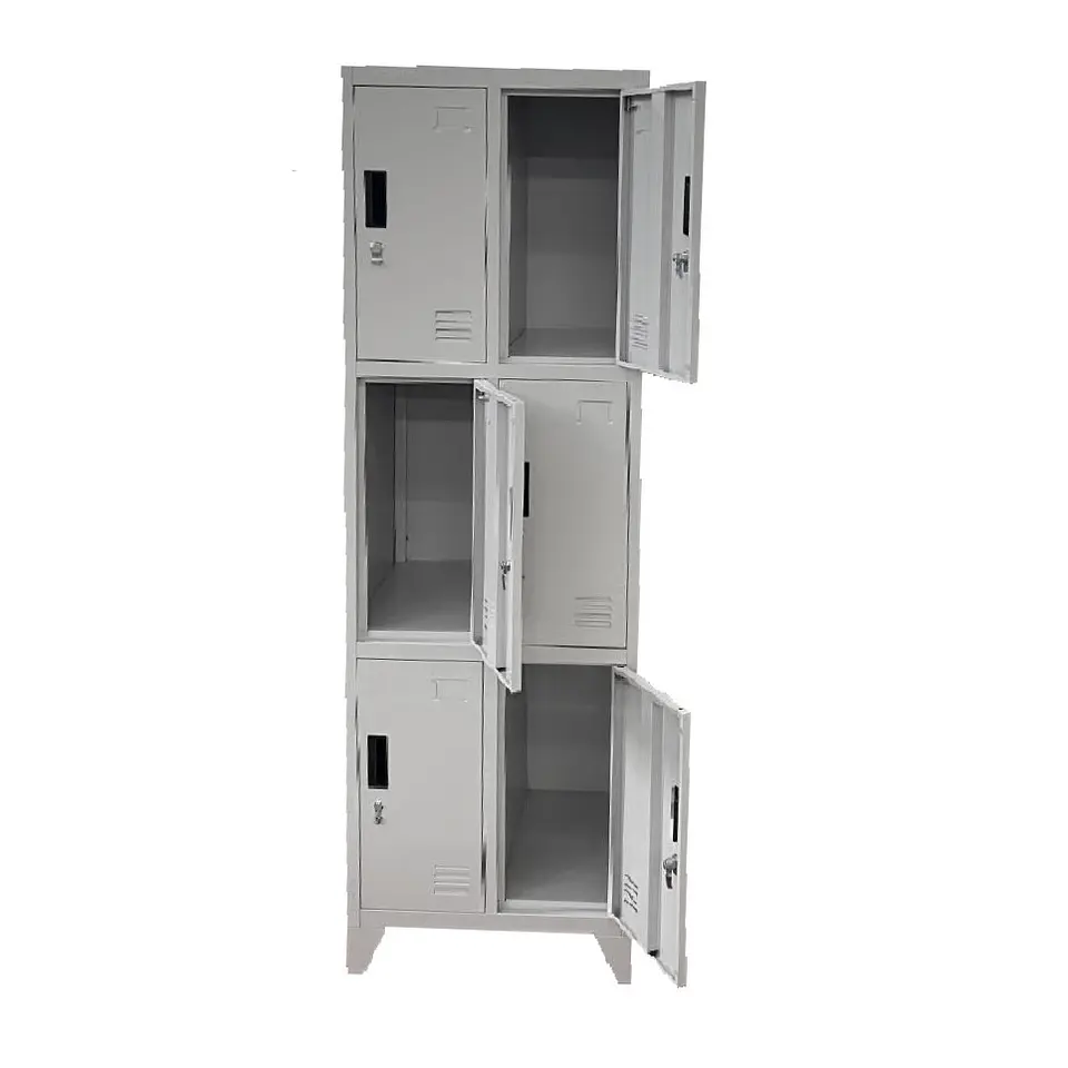 Locker Metálico 2 cuerpos 6 puertas 3