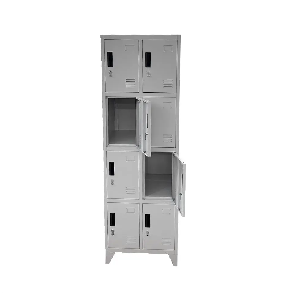 Locker Metálico 2 cuerpos 8 puertas 4