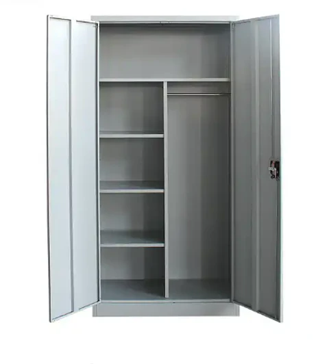Estante Armario Metálico Cerrado Repisas y Barra de colgar 185x87x40 cm - 2 Puertas