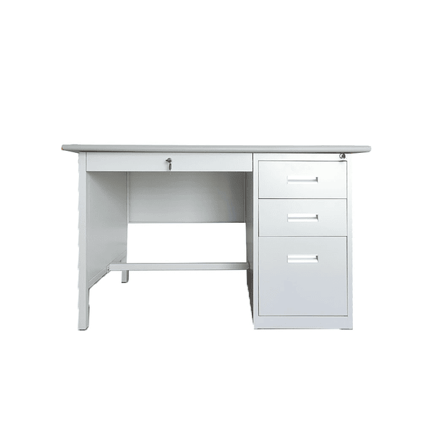 Escritorio Metálico - 4 cajones - color blanco 