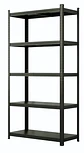 Estante Metálico 186x90x40 Negro - Bandeja melamina - 5 niveles  - Miniatura 3