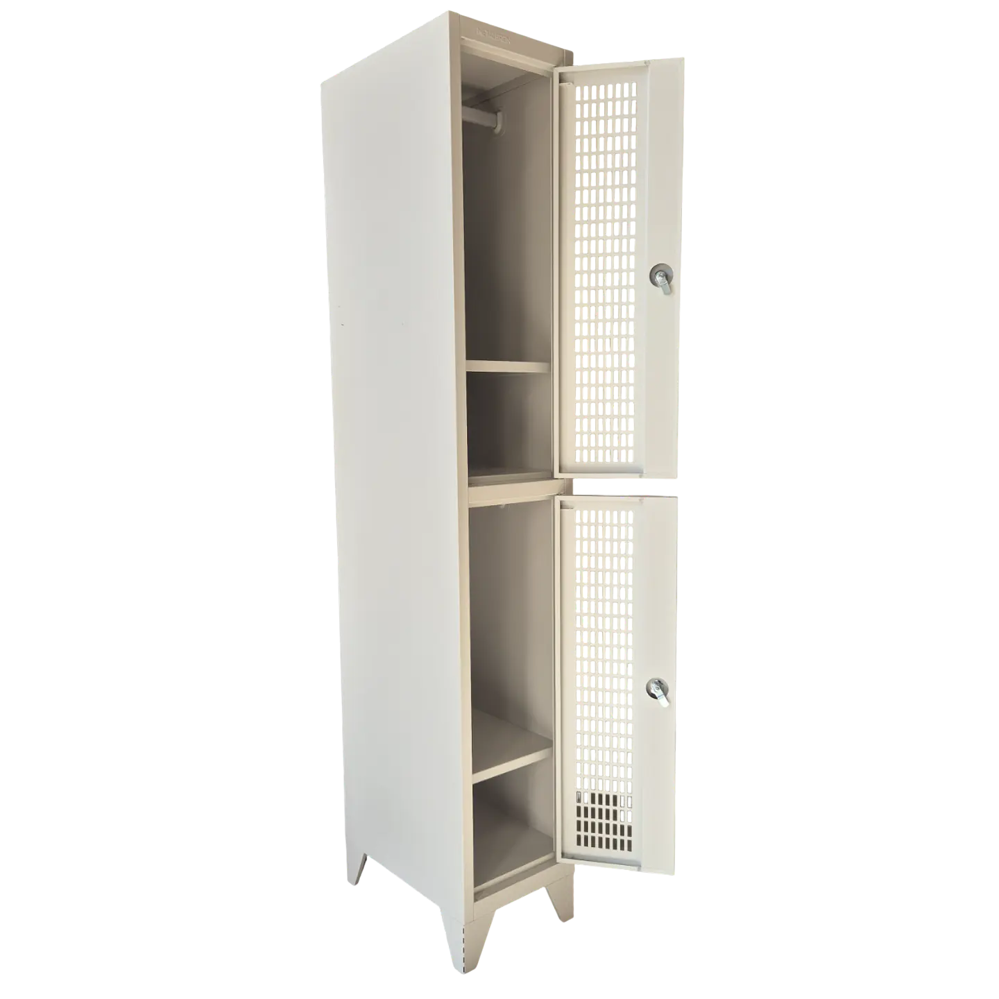 Locker Metálico puerta malla 1 cuerpo 2 puertas 3