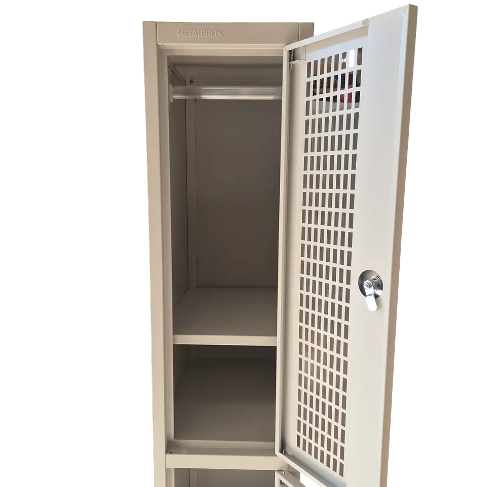Locker Metálico puerta malla 1 cuerpo 2 puertas 4