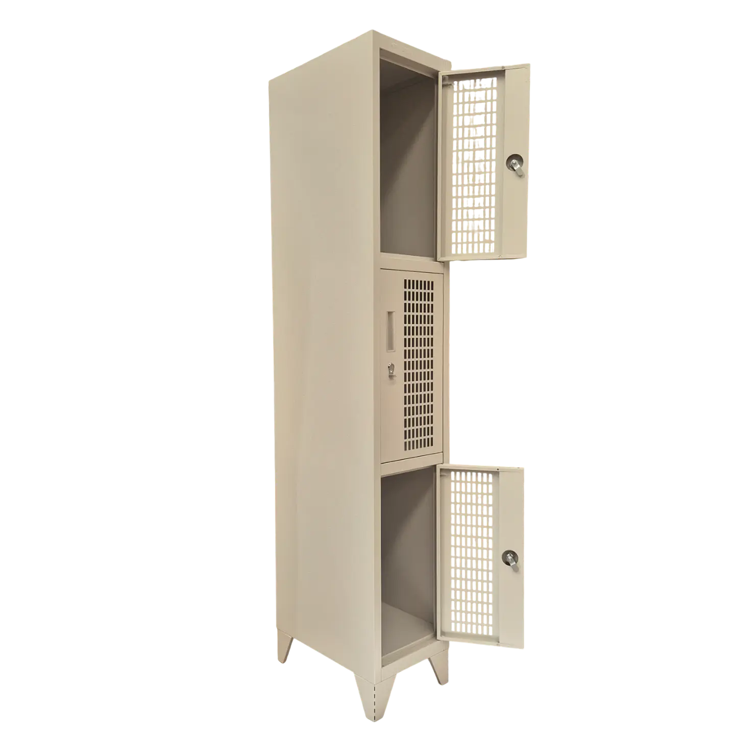 Locker Metálico puerta malla 1 cuerpo 3 puertas 2