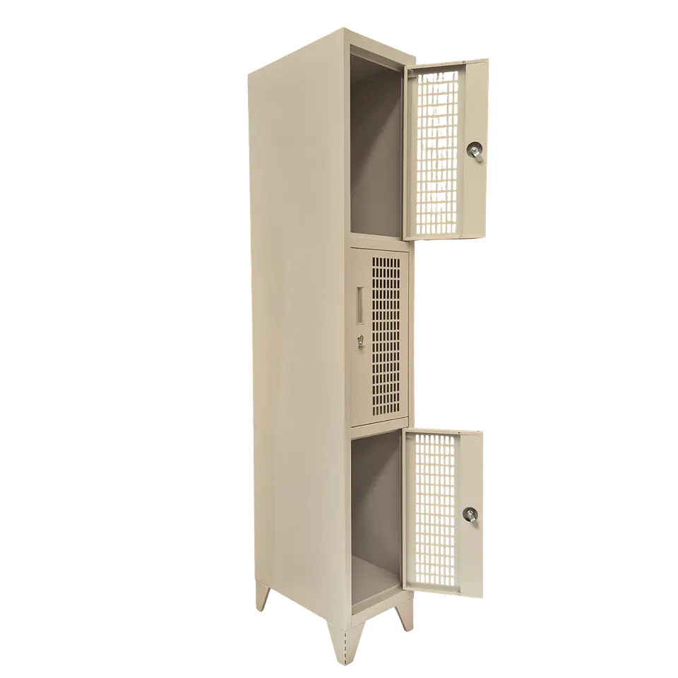 Locker Metálico puerta malla 1 cuerpo 3 puertas 2