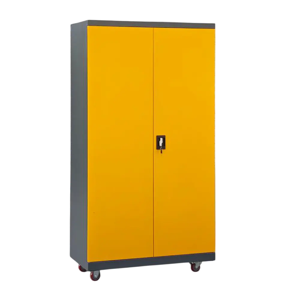 Gabinete Estante Metálico Herramientas con ruedas - 2 Puertas 4