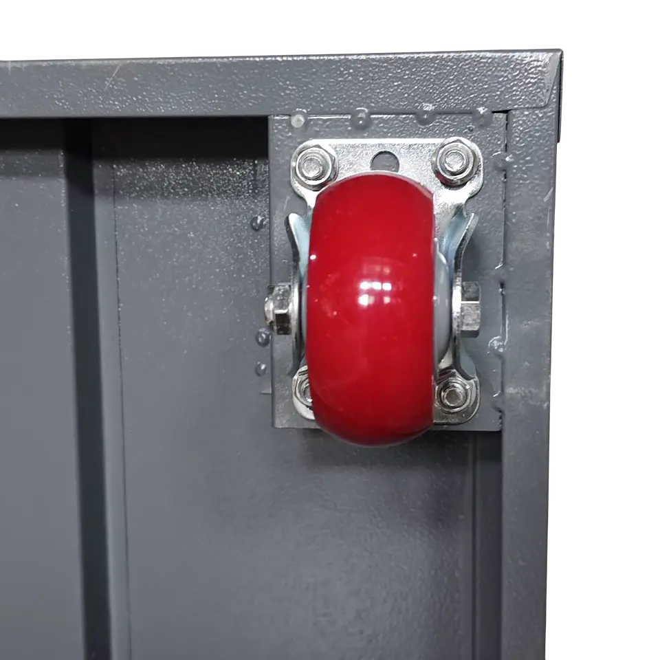 Gabinete Estante Metálico Herramientas con ruedas - 2 Puertas 6