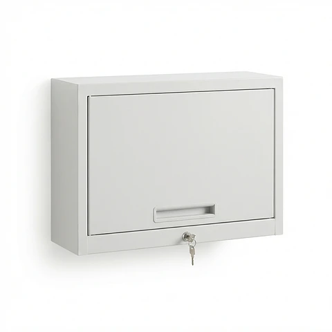 Gabinete Metálico Colgante Gris Cerrado 60x42x30 cm