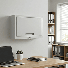 Gabinete Metálico Colgante Gris Cerrado 60x42x30 cm