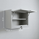 Gabinete Metálico Colgante Gris Cerrado 60x42x30 cm 5