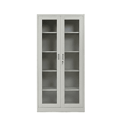 Estante Metálico Vitrina Gris 185x87x40 cm - 2 Puertas