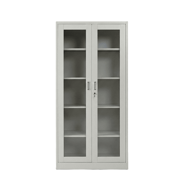 Estante Metálico Vitrina Gris 185x87x40 cm - 2 Puertas 1