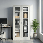 Estante Metálico Vitrina Gris 185x87x40 cm - 2 Puertas 2