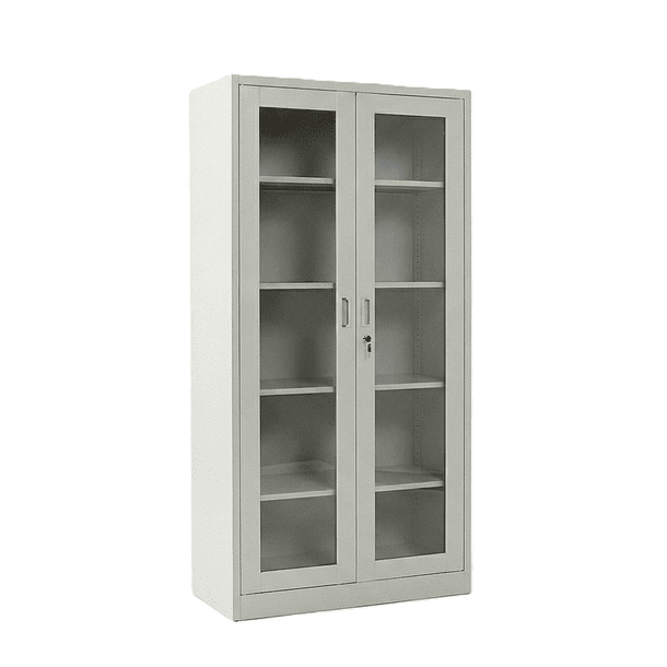 Estante Metálico Vitrina Gris 185x87x40 cm - 2 Puertas 3