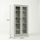 Estante Metálico Vitrina Gris 185x87x40 cm - 2 Puertas 5
