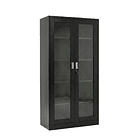 Estante Metálico Vitrina Negro 185x87x40 cm - 2 Puertas 3