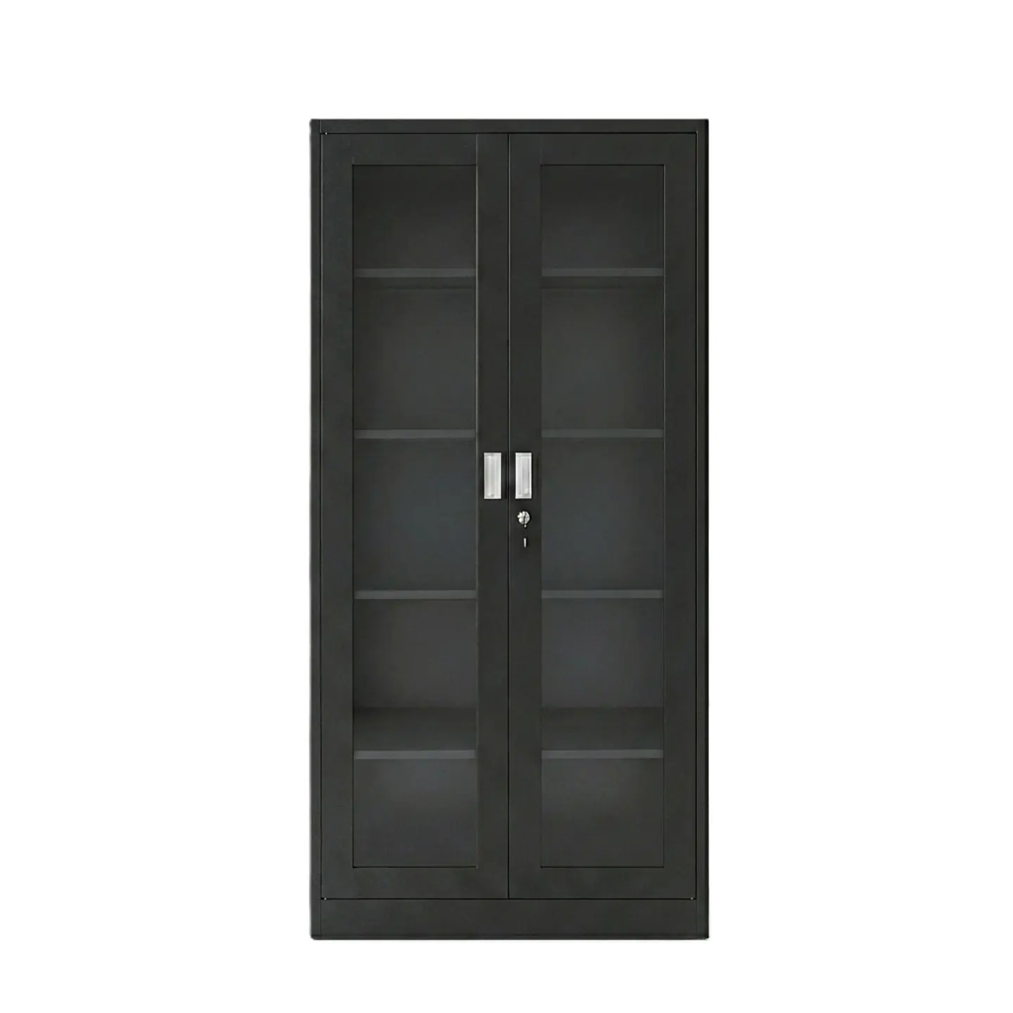 Estante Metálico Vitrina Negro 185x87x40 cm - 2 Puertas 1