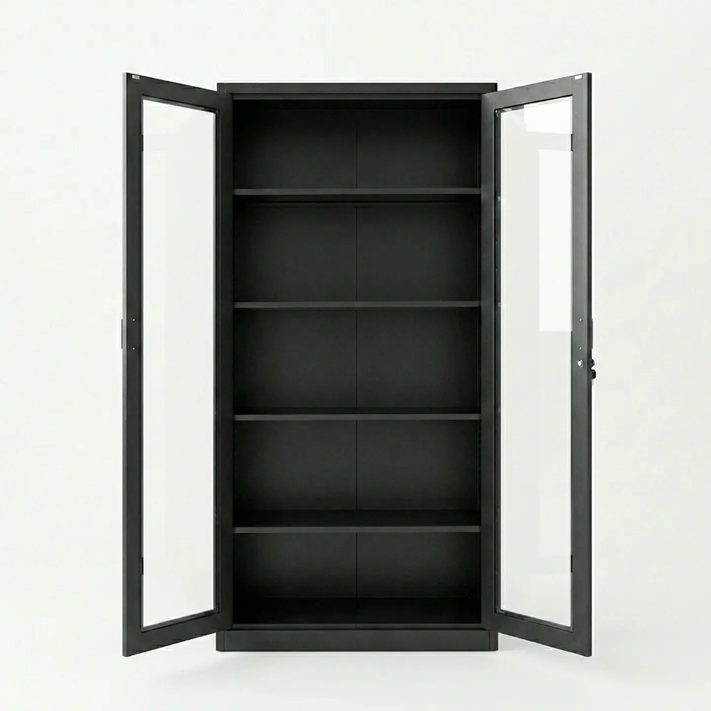 Estante Metálico Vitrina Negro 185x87x40 cm - 2 Puertas 4