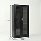 Estante Metálico Vitrina Negro 185x87x40 cm - 2 Puertas - Miniatura 5