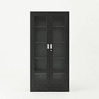 Estante Metálico Vitrina Negro 185x87x40 cm - 2 Puertas 6