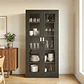 Estante Metálico Vitrina Negro 185x87x40 cm - 2 Puertas - Miniatura 2