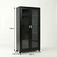 Estante Metálico Vitrina Negro 185x87x40 cm - 2 Puertas - Miniatura 8