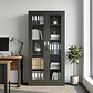 Estante Metálico Vitrina Negro 185x87x40 cm - 2 Puertas - Miniatura 9
