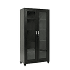 Estante Metálico Vitrina Negro 185x87x40 cm - 2 Puertas 11