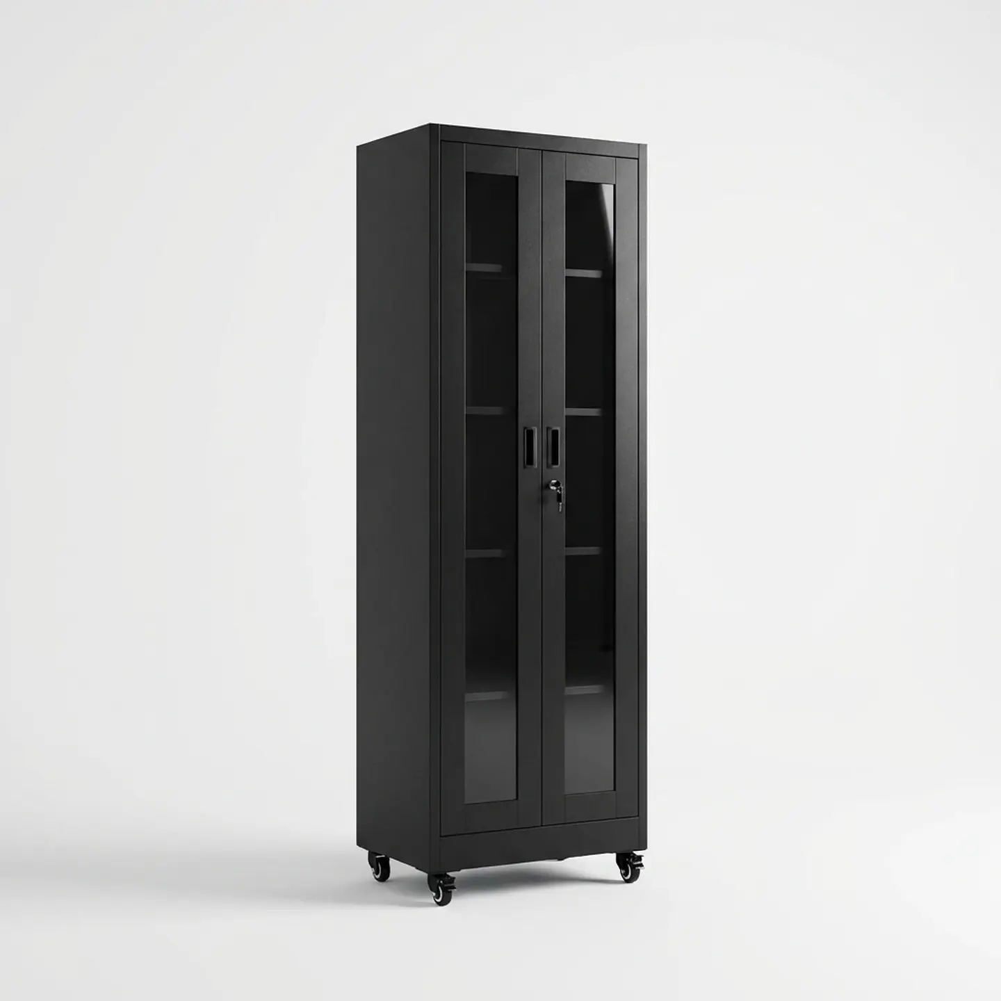 Estante Metálico Vitrina Negro 185x57x40 cm - 2 Puertas 5